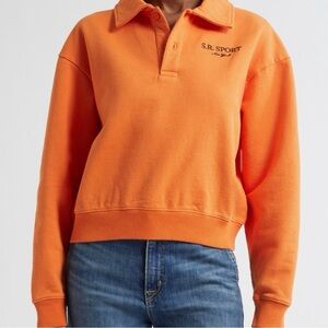 SPORTY & RICH S.R. Sport Embroidered Polo Sweatshirt